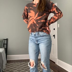 NWOT Reverse Tie Dye crew neck